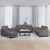 4-dijelni set sofa s jastucima sivi od umjetne kože