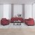 3-dijelni set sofa s jastucima crvena boja vina od tkanine