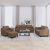 4-dijelni set sofa s jastucima smeđi od tkanine