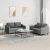 2-dijelni set sofa s jastucima tamnosivi od tkanine
