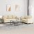 2-dijelni set sofa s jastucima krem od tkanine