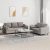 2-dijelni set sofa s jastucima smeđesivi od tkanine