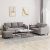 3-dijelni set sofa s jastucima smeđesivi od tkanine
