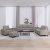 4-dijelni set sofa smeđesivi od tkanine