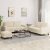3-dijelni set sofa krem od mikrovlakana