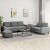 3-dijelni set sofa tamnosivi od tkanine
