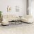 3-dijelni set sofa krem od mikrovlakana