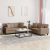 2-dijelni set sofa s jastucima boja cappuccina od umjetne kože