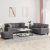 3-dijelni set sofa s jastucima sivi od umjetne kože