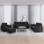 4-dijelni set sofa crni baršunasti