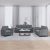 3-dijelni set sofa s jastucima tamnosivi baršunasti