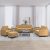4-dijelni set sofa s jastucima smeđi baršunasti