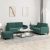 3-dijelni set sofa tamnozeleni baršunasti