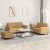 3-dijelni set sofa s jastucima smeđi baršunasti