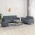 3-dijelni set sofa tamnosivi baršunasti