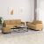 3-dijelni set sofa smeđi baršunasti