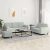 3-dijelni set sofa s jastucima svjetlosivi baršunasti