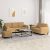 3-dijelni set sofa s jastucima smeđi baršunasti