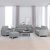 4-dijelni set sofa s jastucima svjetlosivi od tkanine
