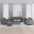 4-dijelni set sofa s jastucima tamnosivi od tkanine