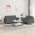 2-dijelni set sofa s jastucima tamnosivi od tkanine