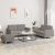 3-dijelni set sofa s jastucima smeđesivi od tkanine