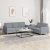 2-dijelni set sofa s jastucima svjetlosivi od tkanine