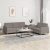 2-dijelni set sofa s jastucima smeđesivi od tkanine