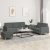 3-dijelni set sofa s jastucima tamnosivi od tkanine