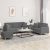 3-dijelni set sofa s jastucima tamnosivi od tkanine