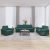 3-dijelni set sofa s jastucima tamnozeleni baršunasti