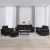 4-dijelni set sofa s jastucima crni baršunasti
