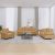 3-dijelni set sofa s jastucima smeđi baršunasti
