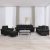 4-dijelni set sofa s jastucima crni baršunasti
