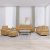 4-dijelni set sofa s jastucima smeđi baršunasti