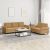2-dijelni set sofa s jastucima smeđi baršunasti