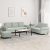 3-dijelni set sofa s jastucima svjetlosivi baršunasti
