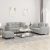 3-dijelni set sofa s jastucima svjetlosivi od mikrovlakana