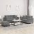 3-dijelni set sofa s jastucima tamnosivi od mikrovlakana