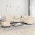3-dijelni set sofa s jastucima bež od mikrovlakana