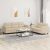 2-dijelni set sofa s jastucima krem od mikrovlakana