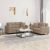 2-dijelni set sofa s jastucima boja cappuccina od umjetne kože