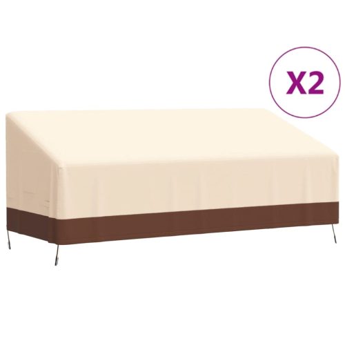 Navlake za klupu s 3 sjedala 2 kom 204x86x48/73 cm 600D Oxford