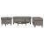 3-dijelni set sofa smeđesivi od tkanine