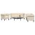 3-dijelni set sofa krem od mikrovlakana