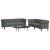 2-dijelni set sofa tamnosivi od tkanine