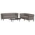 2-dijelni set sofa smeđesivi od tkanine