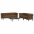 2-dijelni set sofa smeđi od tkanine