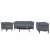 3-dijelni set sofa tamnosivi baršunasti