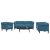 3-dijelni set sofa plavi baršunasti